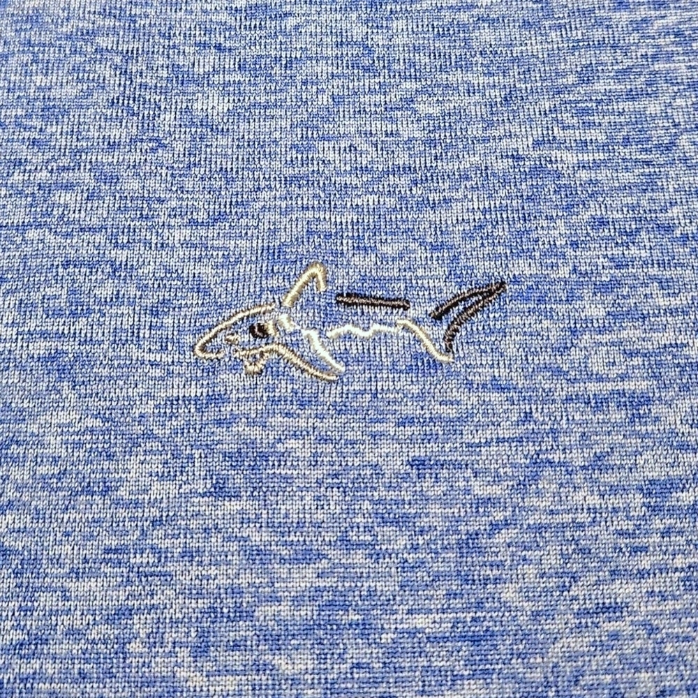 Mens Greg Norman Blue 1/4 Zip Pullover Golf Shirt XL PlayDry Shark Logo Athletic - Picture 5 of 12